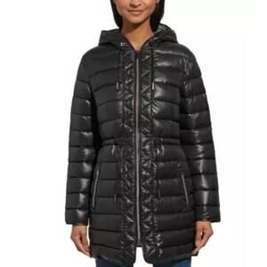 Kenneth Cole Ladies' Quilted Anorak‎ Jacket Color Black / Size Small / New